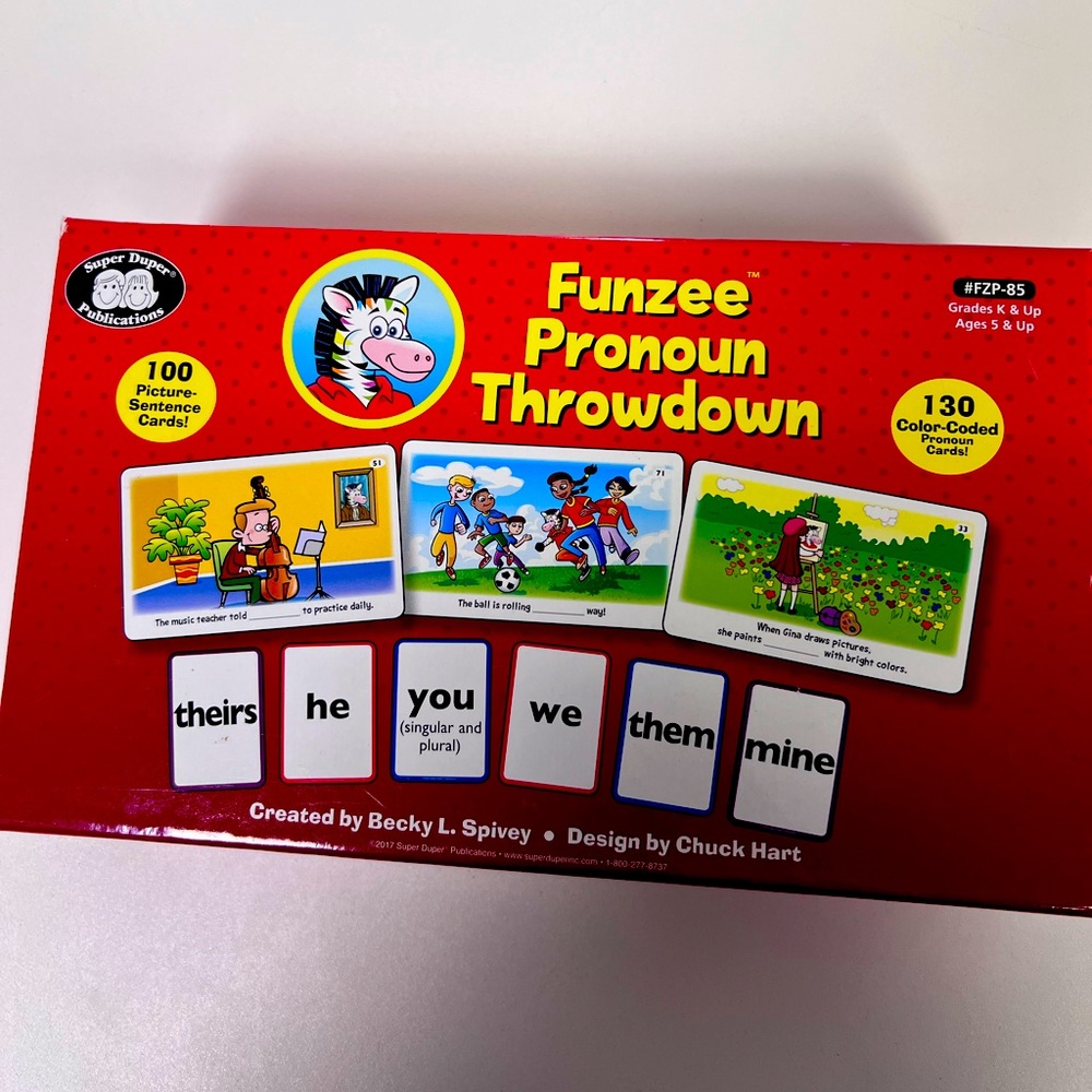 Super Duper Funzee Pronoun Throwdown game